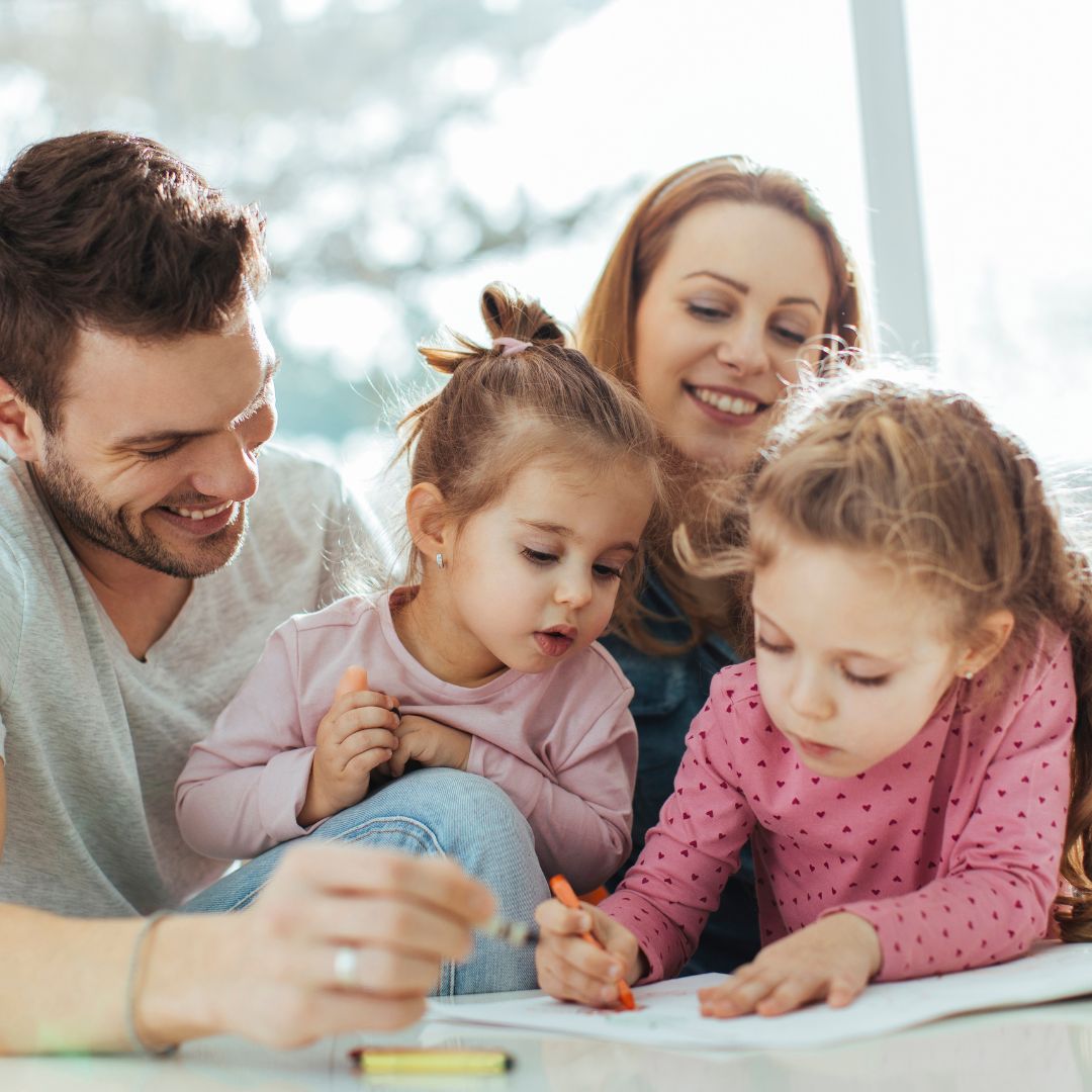 family reading book