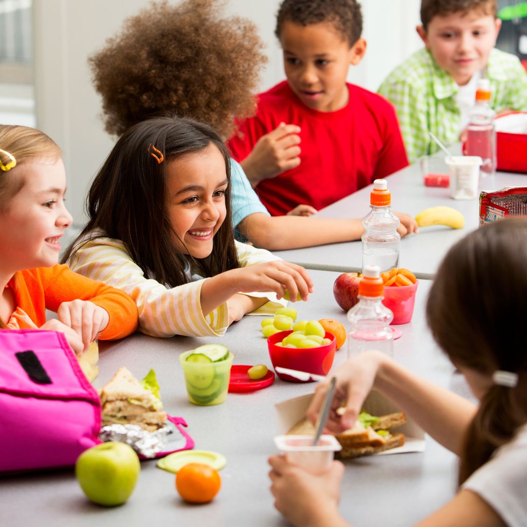 Children eating lunch at daycare