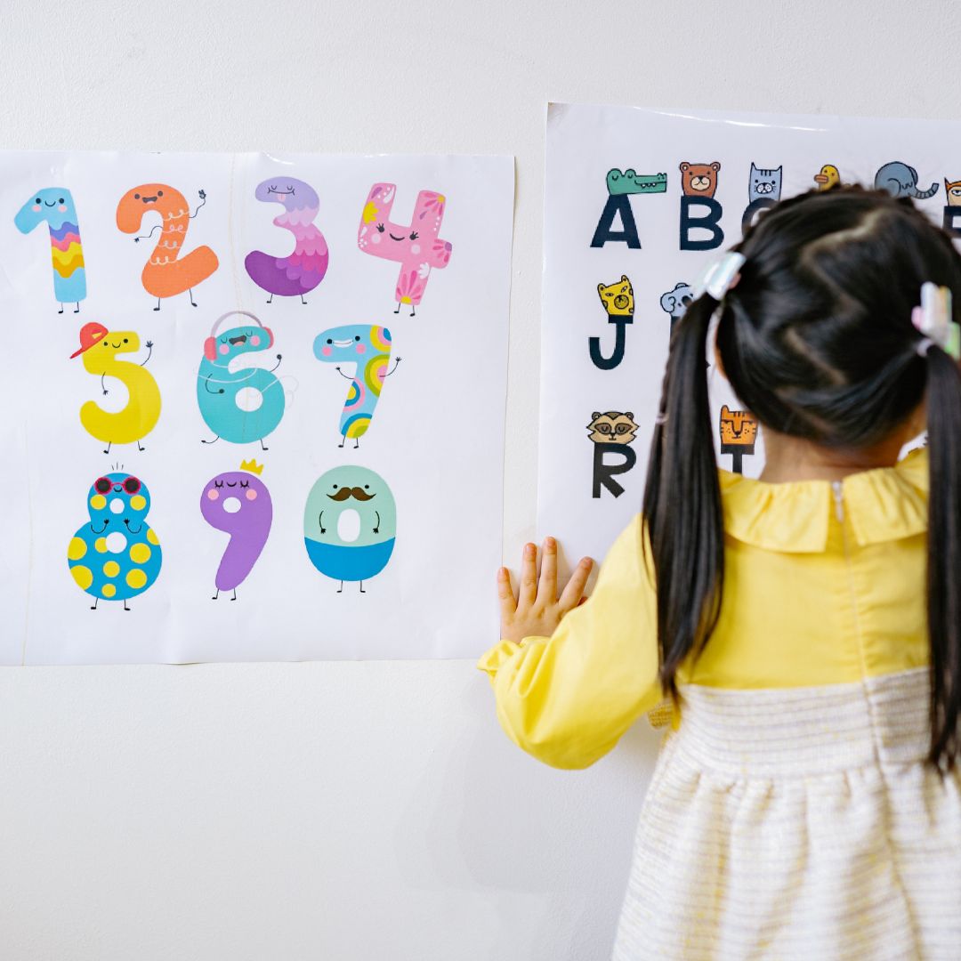 Child learning ABCs