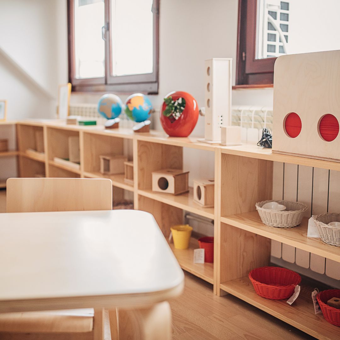 Interior of preschool classroom