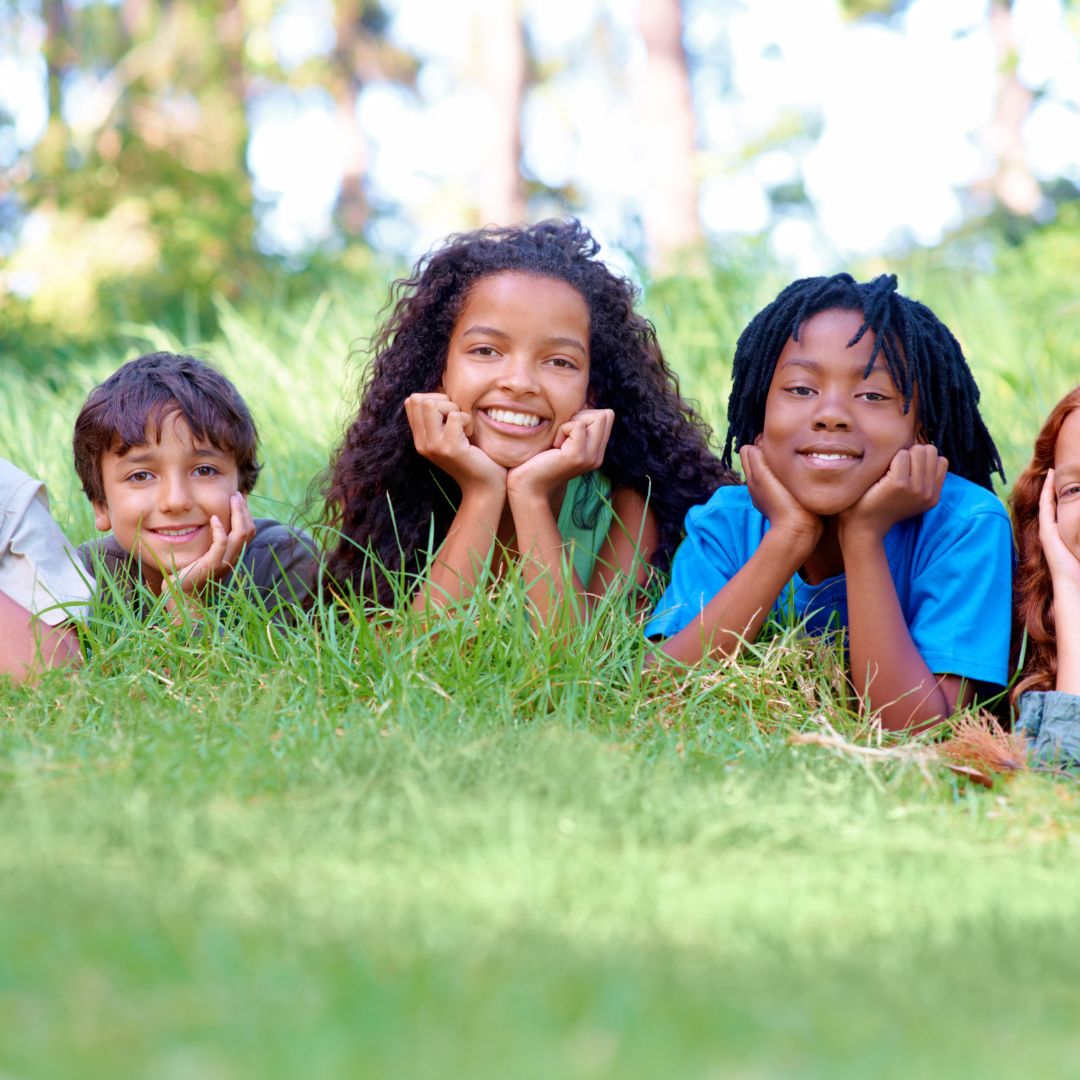 Happy young children.