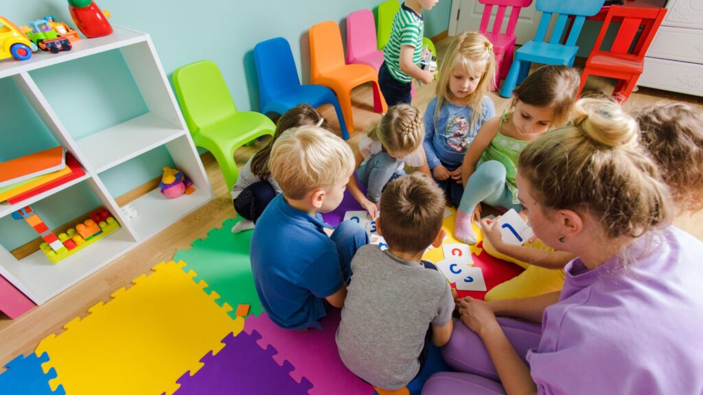 a educational group at daycare