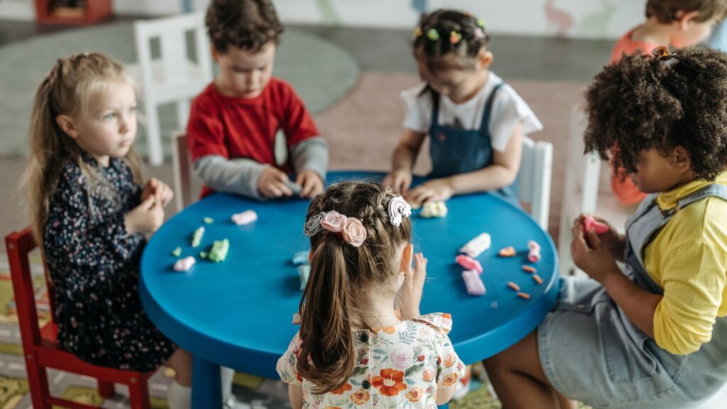 kids at a daycare center