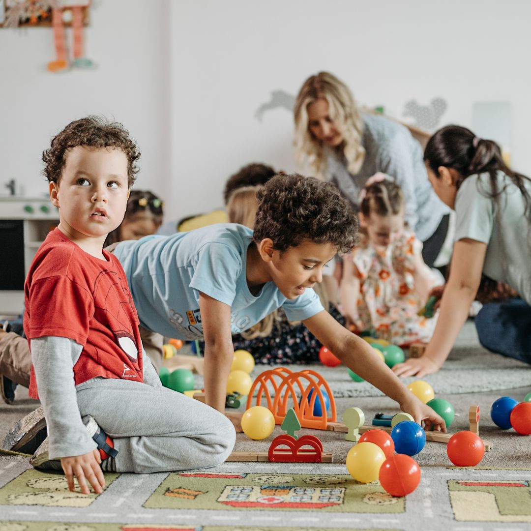 kids playing with each other at daycare